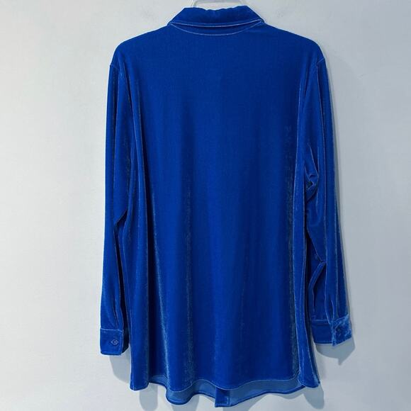 Soft Surroundings Velvet Boyfriend Tunic Top Women's Size Large - Picture 3 of 4